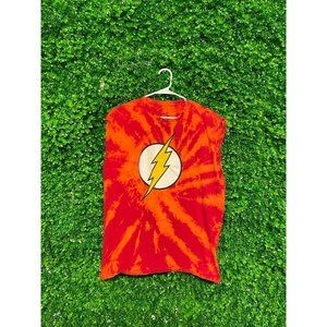 Vintage Acid Wash The Flash Cut-off T-shirt, Adult Mens Large (Fits like M/L)